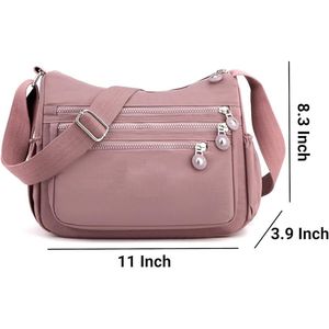 Borsa a Tracolla Impermeabile in Nylon per Donna con Cinturino Regolabile e Tasche Pratiche - Product Image 2