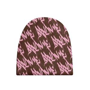 Gorro Unisex Estilo Urbano con Estampado de Letras, Gorro de Invierno de 56-58 cm, Tejido por Computadora, Impresión por Sublimación, 100% Acrílico - Product Image 3