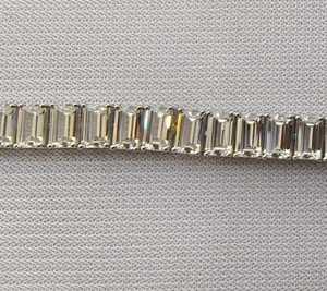 Pulsera de tenis de plata de ley 925 con moissanita de corte esmeralda para mujer, joyería para bodas, regalo para pareja - Product Image 2