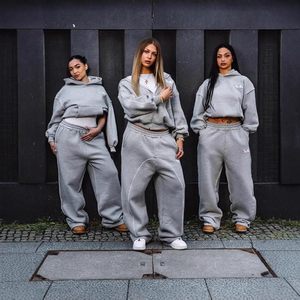 Men's/Women's Letter embroidery Sweatsuit 2 Piece Long Sleeve Hoodie Sweatpants Y2K Hoodie <b>Set</b> - Product Image 5