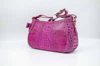 Sac à main femme de luxe personnalisé en cuir de crocodile 2024, forme enveloppe à rabat croisé, fermeture à rabat, prix direct OEM/ODM, 28x13x5cm