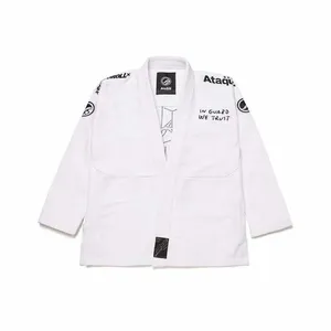 Kimono de BJJ Brésilien Blanc Unisexe pour Adulte, Uniforme d'Arts Martiaux 100% Coton Respirant Coupe Ample, Logo Personnalisé Shoyorol Batch 60 - Product Image 5