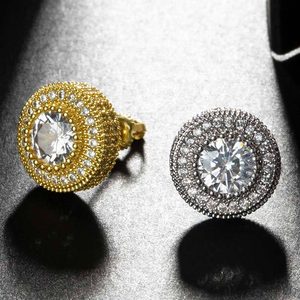 IKYRAA JEWELS Boucles d'oreilles clous de luxe en argent avec moissanite, taille brillante, sertissage halo triple bordure, argent 925, certifié GRA - Product Image 2