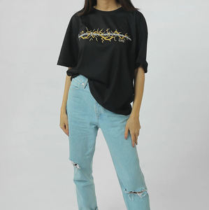 เสื้อยืดพิมพ์ลายอนิเมะสีดำสำหรับผู้ชาย ลายกราฟิกมังงะ เซนอิทสึ สไตล์วินเทจ ทรงหลวม ผ้าโพลีเอสเตอร์/คอตตอน - Product Image 4