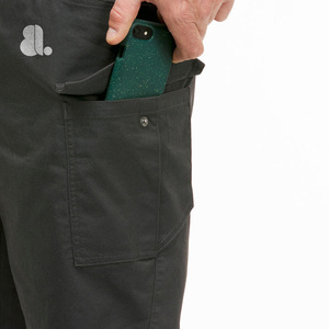 Pantalones Cortos Cargo Negros para Hombre, Cintura Alta, Cierre con Cordón, Secado Rápido, Poliéster, para Exteriores, con Bolsillos, Logotipo Frontal - Product Image 3