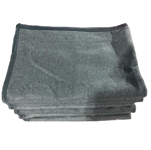 100% couvertures en acrylique vierge pur poids 2200 grammes taille 160x220 cm gris foncé directement de l'usine fabriquée en Inde par Avior - Product Image 1