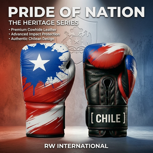 Chile Custom Digital Printed Flag Boxing <b>Gloves</b> Cowhide Leather Training Adjustable Hook Loop Closure Lightweight Breathable - Product Image 3