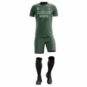 Club Teams Soccer Uniform Sets Breathable Fabric New Designs Printed Plus Size Short Sleeve - Product Image 1