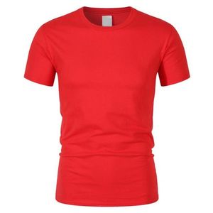 เสื้อยืดคอกลมแขนสั้นผู้ชาย ผ้าเจอร์ซีย์คอตตอน 100% ระบายอากาศได้ดี ทรงปกติ สีพื้น แต่งขอบตัดสี ไซส์ 5XL น้ำหนัก 180 กรัม - Product Image 6