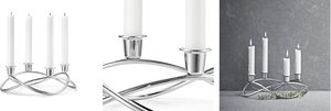 Porte-bougie en acier inoxydable poli miroir, accent décoratif moderne, résistant à la rouille, durable et facile à entretenir - Product Image 5