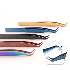 Pince à épiler pour extensions de cils, en acier inoxydable couleur or, avec logo personnalisé, légère, antidérapante, à prise lisse, fabriquée à la main, marque privée - Product Image 6