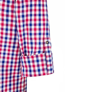 Mens Button Down Check Shirt Premium Cotton Plaid Long Sleeve Casual Business Wear OEM ODM Manufacturer Factory - Product Image 2