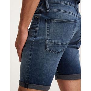Men's Straight Leg Acid Wash Light Wash Mid Waist Cotton Denim Shorts Casual Summer Style - Product Image 6