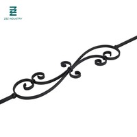 Vente en gros de balustres d'escalier en acier inoxydable noir mat de 1/2 pouce, 44 pouces, carrés creux, garde-corps en fer uni, fuseaux en fer forgé