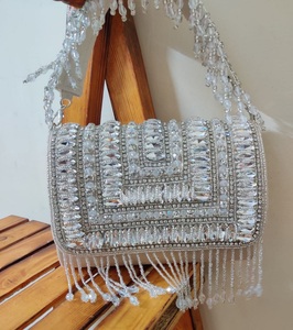 Elegant Luxury Seed <b>Bead</b> Embroidered Crossbody Shoulder Handbag Adjustable Strap ZIP Waterproof Durable Lightweight <b>Large</b> - Product Image 1