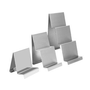 Luxury <b>Mirror</b> Stainless Steel Handbag Display Stand L-Shaped <b>Tabletop</b> Purse Holder Rack for fashion shop store - Product Image 5