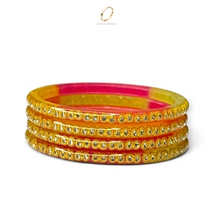 Bracelets en acrylique cachemiri colorés de créateur, élégants motifs pierres dorées, collection de bijoux de mariage pour femmes, vente en gros - Product Image 3