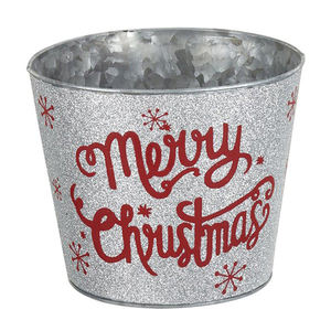 Cubo de Navidad de Estilo Moderno, Nuevo Diseño, Ecológico para Uso Doméstico, Sublimación en Blanco, Metal de Hierro al Mejor Precio - Product Image 1