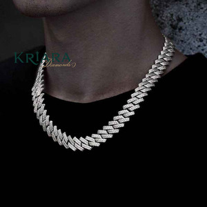 Collar de Moissanita para Hombre y Mujer, Diseño de Corte Brillante Redondo, Plata S925, Joyería de Lujo - Product Image 1