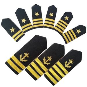 Insignias de Solapa Personalizadas para Oficiales, Bordadas, Sin Níquel, de Fieltro No Tejido, con Patrón de Estrella, Decoraciones de Rango para Uniformes, Material de Tela - Product Image 6