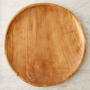 Handcrafted Acacia Wood Charger Plate 13 inch Round Wooden <b>Dinner</b> Plate Bulk Eco-Friendly Rustic Serving <b>Tray</b> for Hotel Wedding - Product Image 2