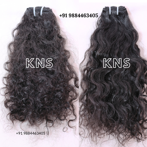 เครื่องมัดผมมนุษย์แบบไม่ผ่านกระบวนการผมแบบ100% ขอบหยักสองชั้นสำหรับทอผ้า - Product Image 1