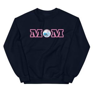 Sweat-shirt unisexe rose à col rond bleu marine, pull en molleton graphique à manches longues, vêtement décontracté pour l'hiver, mode quotidienne - Product Image 1