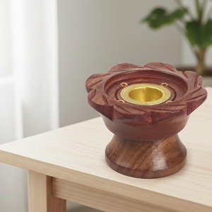 Wooden Incense <b>Burner</b> Hot Selling Brown Polished Acacia Wood Holder Handmade Natural Eco-Friendly Aromatic Religious Home Decor - Product Image 4