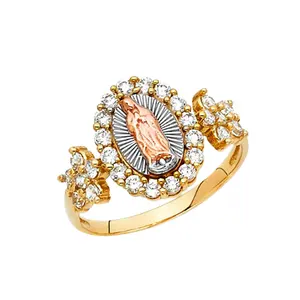 三色电镀惊艳经典超时尚男女珠宝戒指所有活动和场合经典流行设计