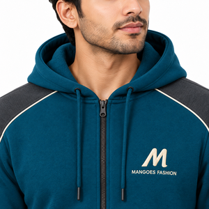 Unisex 100% Cotton <b>Sherpa</b> Fluffy <b>Fleece</b> Heavyweight 430g Fabric Customized Colors Logo Zip-up Hoodies High Quality Breathable - Product Image 4
