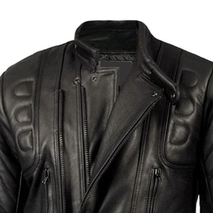 Veste de moto unisexe en cuir véritable de haute qualité, grande taille, personnalisable, best-seller - Product Image 3