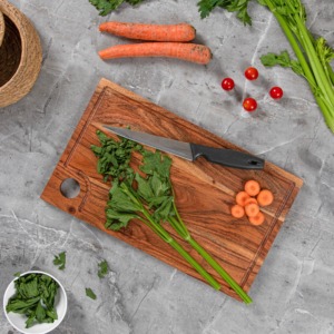 Tabla de cortar de madera personalizada, ecológica, con forma rectangular, pequeña, para verduras, con marca personalizable. - Product Image 6