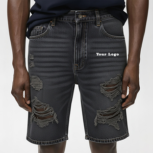 Shorts de Mezclilla Cortos y Ligeros al Por Mayor a Precio Accesible, Shorts de Mezclilla a la Moda con Logotipo Bordado Personalizado - Product Image 2