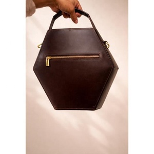 Nouveau modèle en cuir véritable noir et blanc à motif diamanté, 100% cuir véritable, léger, résistant à l'eau, mini - Product Image 4