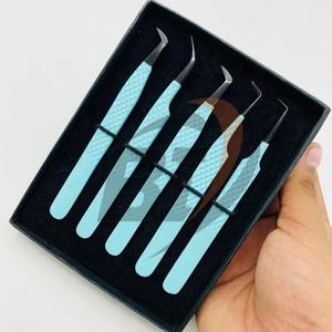 Pinzas de extensión de pestañas de Color personalizadas de alta calidad probadas a mano al por mayor tipo de punta puntiaguda de acero inoxidable sostenible - Product Image 6