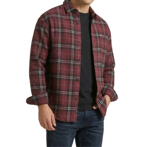 Chemise en flanelle à carreaux en coton personnalisée, manches longues, chemise en flanelle pour homme pas chère, fabricant OEM, vente en gros - Product Image 6