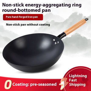 Wok à fond rond en acier inoxydable de qualité supérieure, écologique, haute performance, capacité de 20 L, poignée en bois, compatible lave-vaisselle - Product Image 5