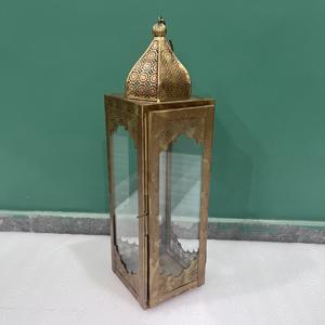 Lámpara de Mesa de Hierro Estilo Marroquí con Diseño Artesanal L546, Acabado Único, Tamaño 4.25X4.5X15.25 Pulgadas, para Ramadán, Eid, Bodas, Hogar - Product Image 1