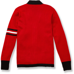 Women's Burgundy Knitted Pullover Crew Neck Full Sleeve Solid Color Casual Autumn Wear Anti-Pilling 100% Acrylic - Product Image 5