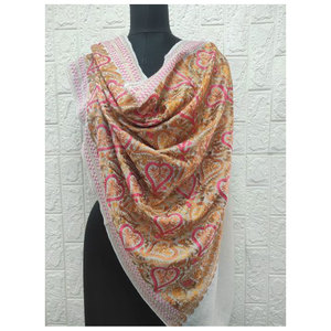 New Collection Fine Wool TD Aari Embroidery Stole 70x200cms Premium Designer Winter <b>Shawl</b> Soft Warm Elegant Fashion <b>Wrap</b> Ready - Product Image 3