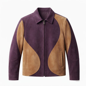 Stylish <b>Suede</b> Leather <b>Jacket</b> With Stand Collar Premium Construction Soft Texture Look For Brands And Retail Collections - Product Image 1