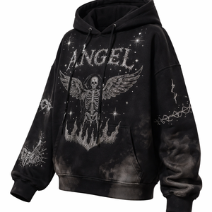 Sudadera con Pedrería Personalizada al por Mayor para Ropa Urbana Femenina - Fabricante y Proveedor OEM - Product Image 3