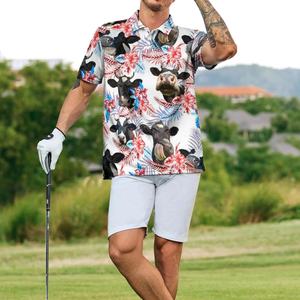 Nouveau personnalisé entièrement sublimation printemps et été mode hommes polos haute qualité décontracté séchage rapide lâche POLO - Product Image 6