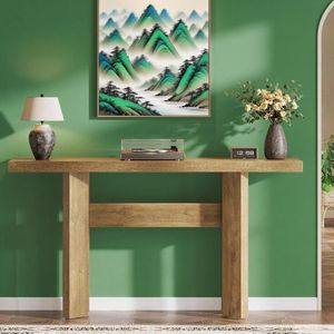Consolle da 63 pollici in stile rustico, tavolo lungo in legno per ingresso, foyer, corridoio, soggiorno, dietro il divano - Product Image 4