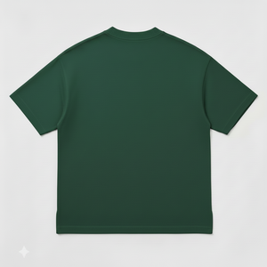 T-shirt surdimensionné en molleton épais pour homme, logo personnalisé sur le devant, respirant, séchage rapide, épaules tombantes, mélange polyester/coton - Product Image 3