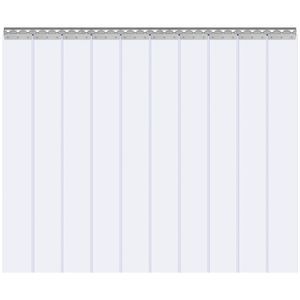 Tenda a Strisce in PVC Trasparente 84 Pollici Altezza x 60 Pollici Larghezza x 0,08 Pollici Spessore, 10 Pezzi, Strisce per Congelatori e Frigoriferi, Finitura Liscia, Per Altre Porte - Product Image 3