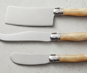 Cortador y picador de queso, juego de cubiertos y utensilios de cocina con mango de madera, ideal para uso doméstico y vajilla de cocina. - Product Image 2