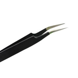 Pinzas para Pestañas Inclinadas de Acero Inoxidable con Logotipo Personalizado, Antiestáticas, Dentadas, de 10 mm, Duraderas, Agarre Perfecto, Hechas en Pakistán, para Salón de Belleza - Product Image 5