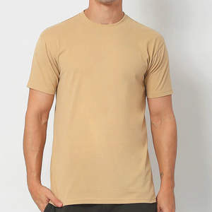 Camiseta 100% algodón para hombre, corte holgado, estampada, de color sólido, manga corta, cuello redondo, precio de fábrica al por mayor. - Product Image 1