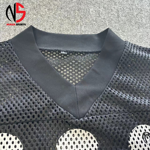 เสื้อฟุตบอลผู้ชายคอวีผ้าตาข่ายแบบกำหนดเองสำหรับฤดูหนาว น้ำหนักเบา ทรงหลวม โอเวอร์ไซส์ แห้งเร็ว ระบายอากาศได้ดี ที่ NURAK ในปี 2026 - Product Image 2